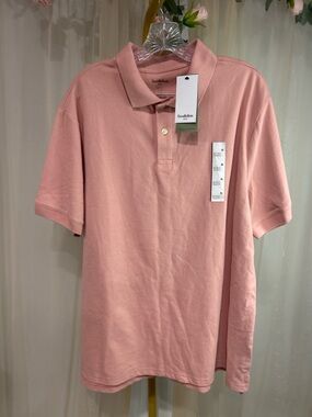 Goodfellow & Co Pink Polo Shirt XL Short Sleeve Everyday Wear NWT